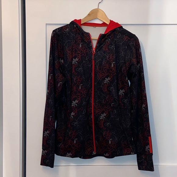Mondetta Floral Activewear Jacket with Hoodie. Size Medium - Picture 1 of 4